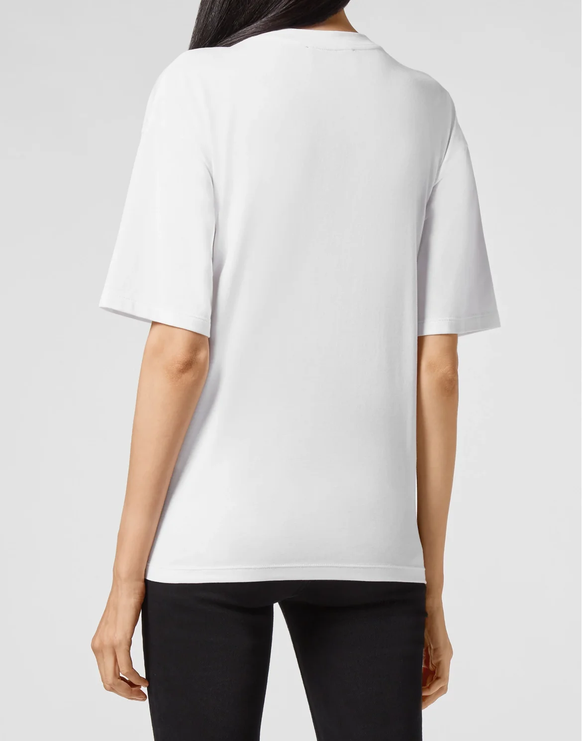 T-shirt Round Neck SS Crystal Chain, цвет: Белый