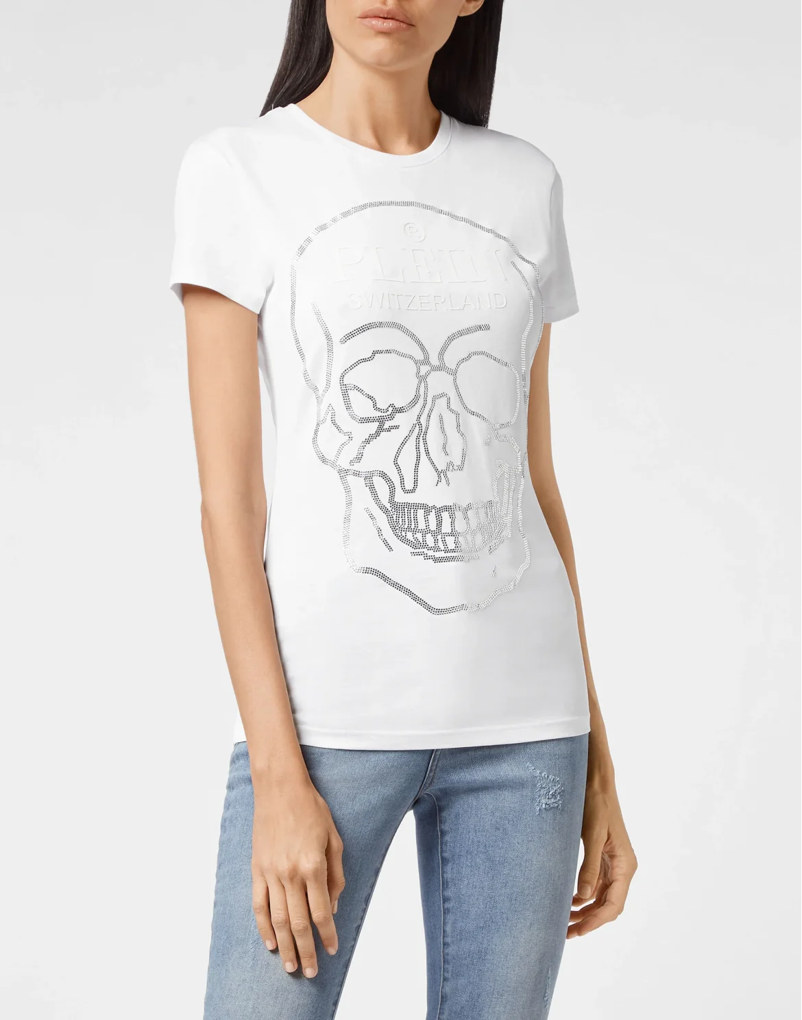 T-shirt Round Neck SS Crystal Skull, цвет: Белый