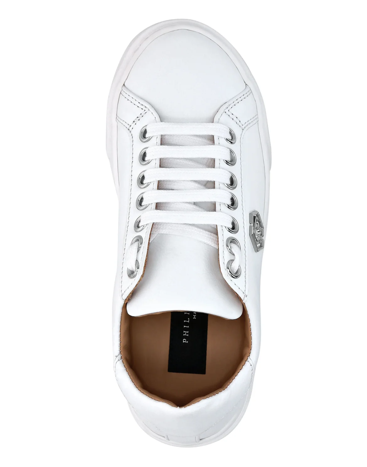 Leather Lo-Top Sneakers Hexagon, цвет: Белый