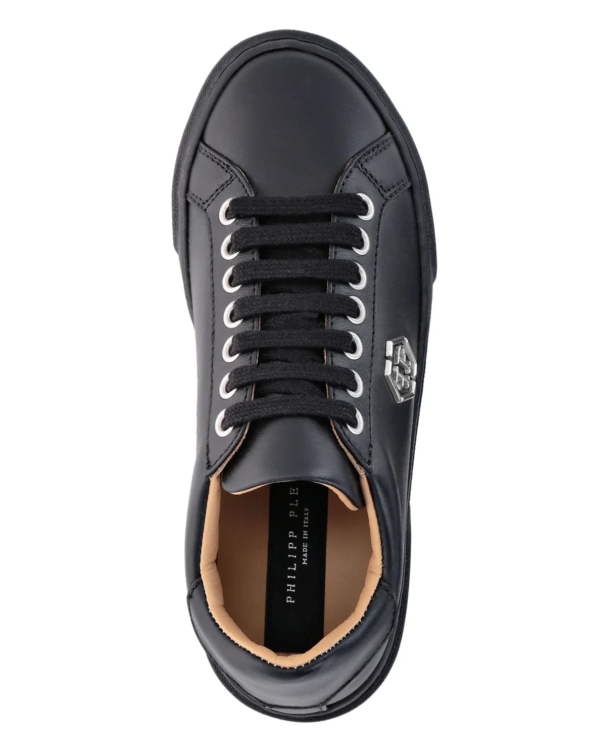 Leather Lo-Top Sneakers Hexagon, цвет: Черный