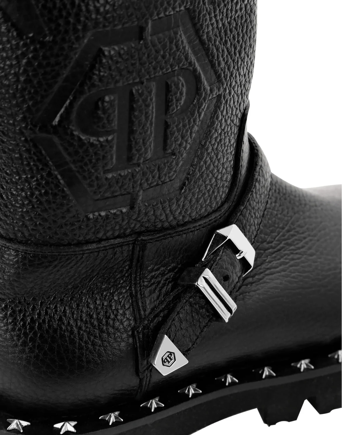 Leather Biker Boots Monogram, цвет: Черный