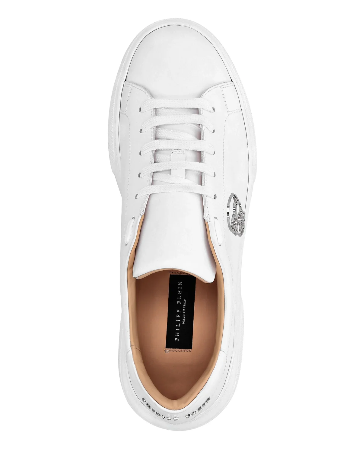 Rubber Leather Lo-Top Sneakers The $kull TM, цвет: Белый