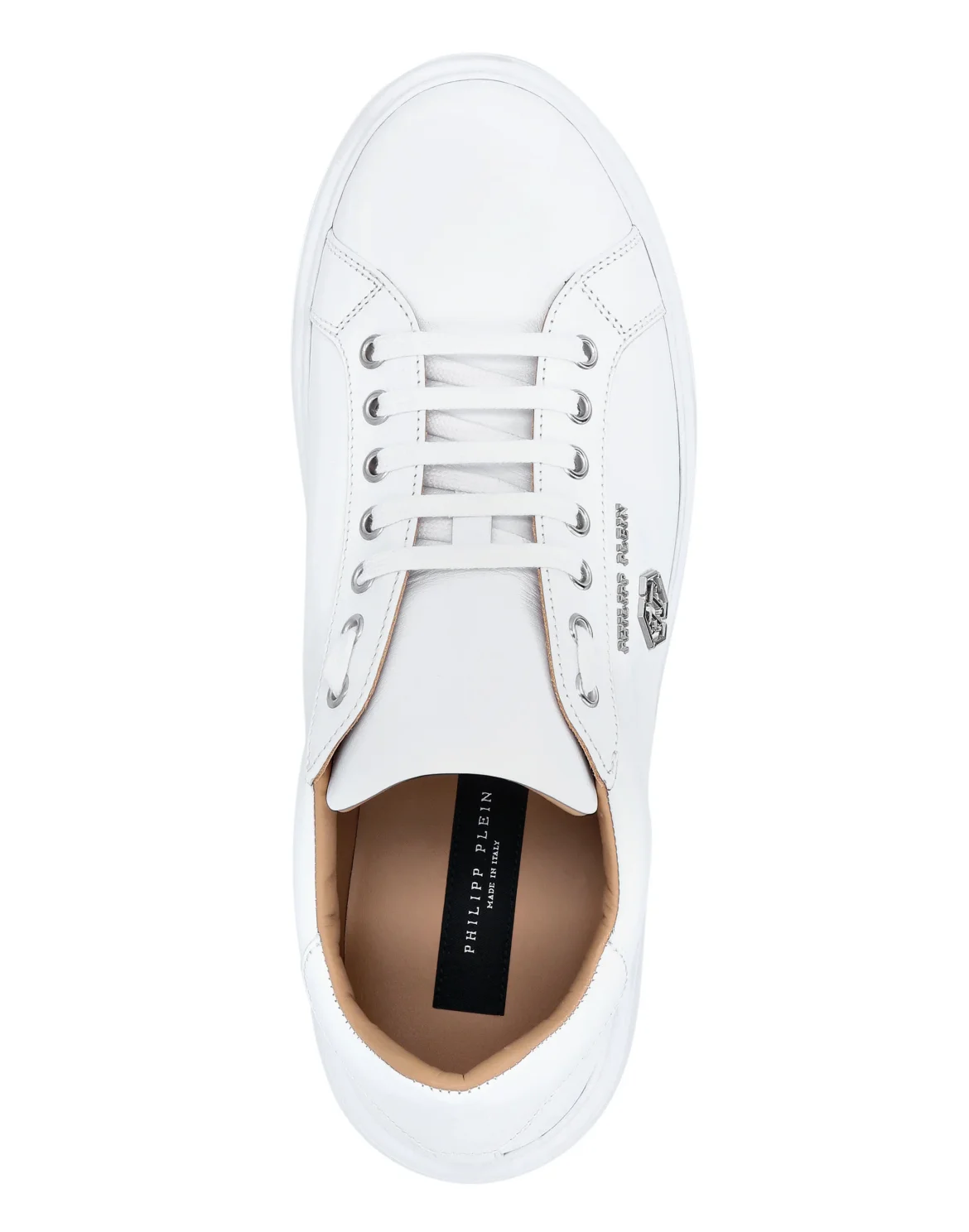 Leather Lo-Top Sneakers Hexagon, цвет: Белый