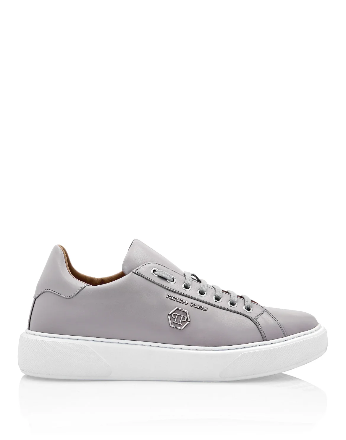 Leather Lo-Top Sneakers Hexagon, цвет: Серый