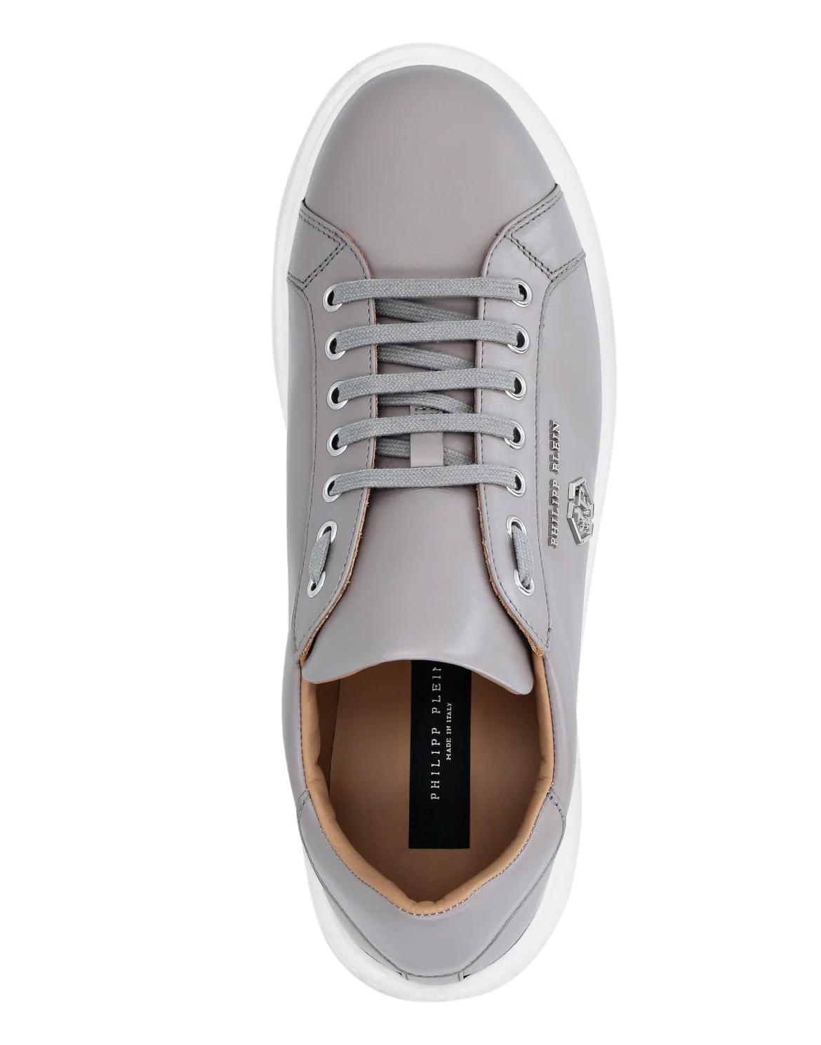 Leather Lo-Top Sneakers Hexagon, цвет: Серый