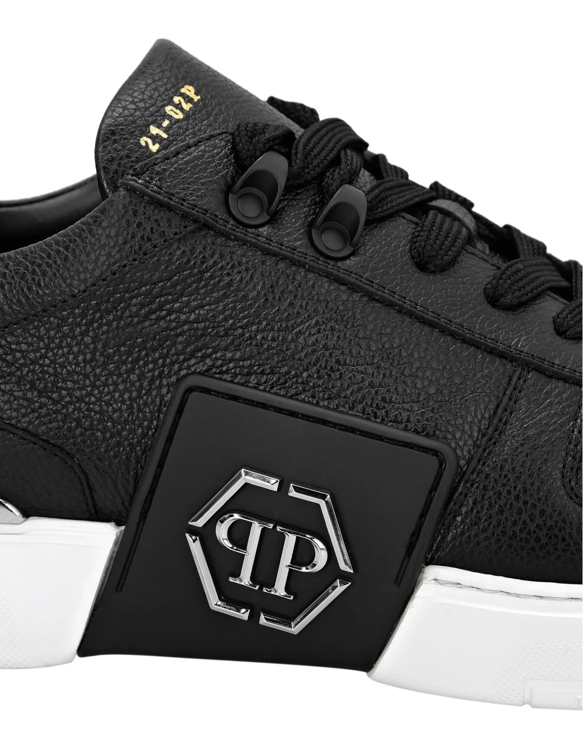 LO-TOP SNEAKERS PHANTOM KICK$ LEATHER Platinum HEXAGON, цвет: Черный