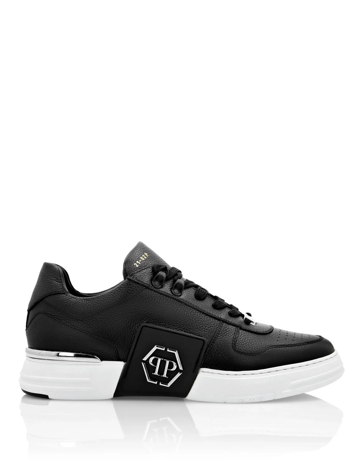 LO-TOP SNEAKERS PHANTOM KICK$ LEATHER Platinum HEXAGON, цвет: Черный
