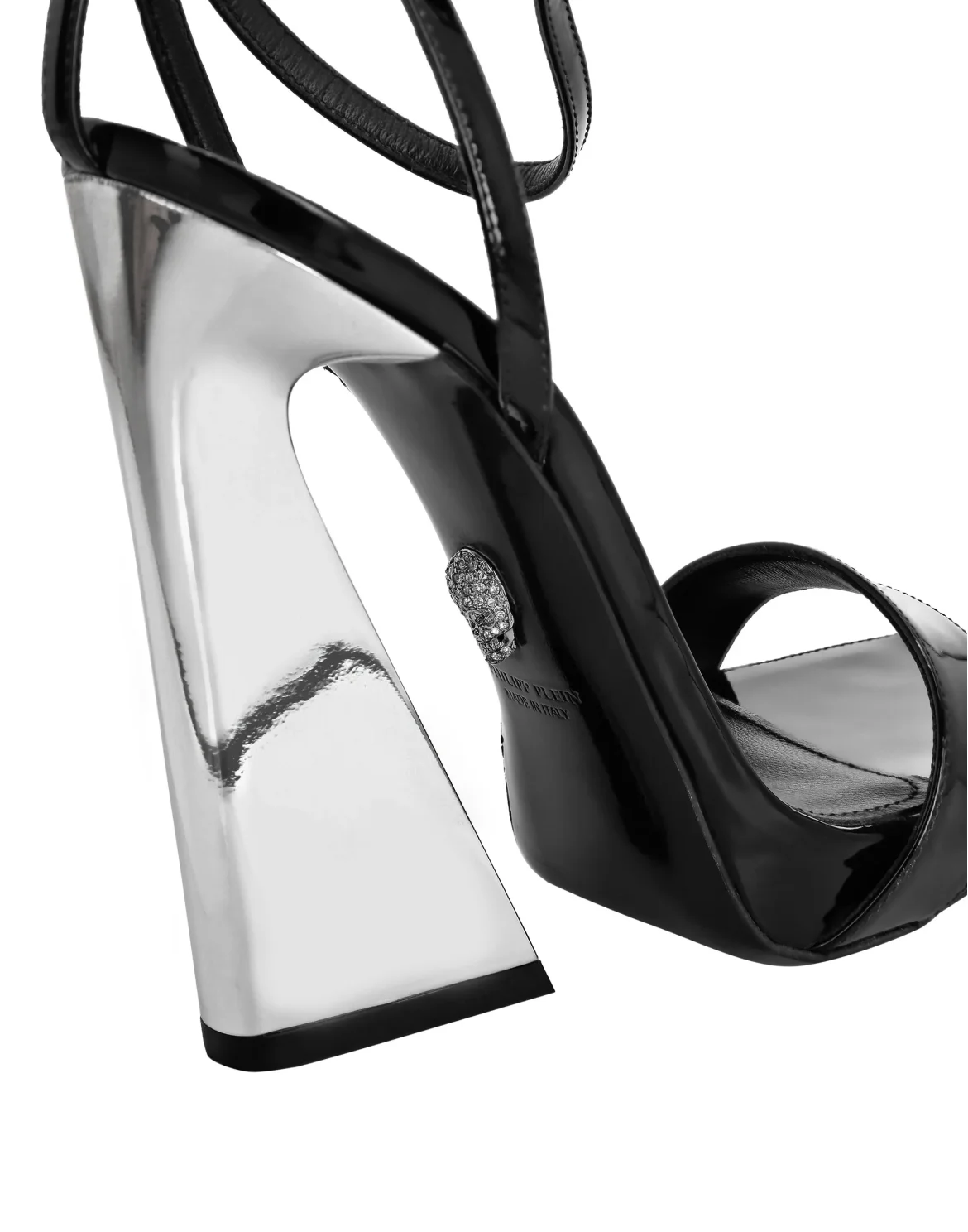 Leather Sandals High Heels, цвет: Черный