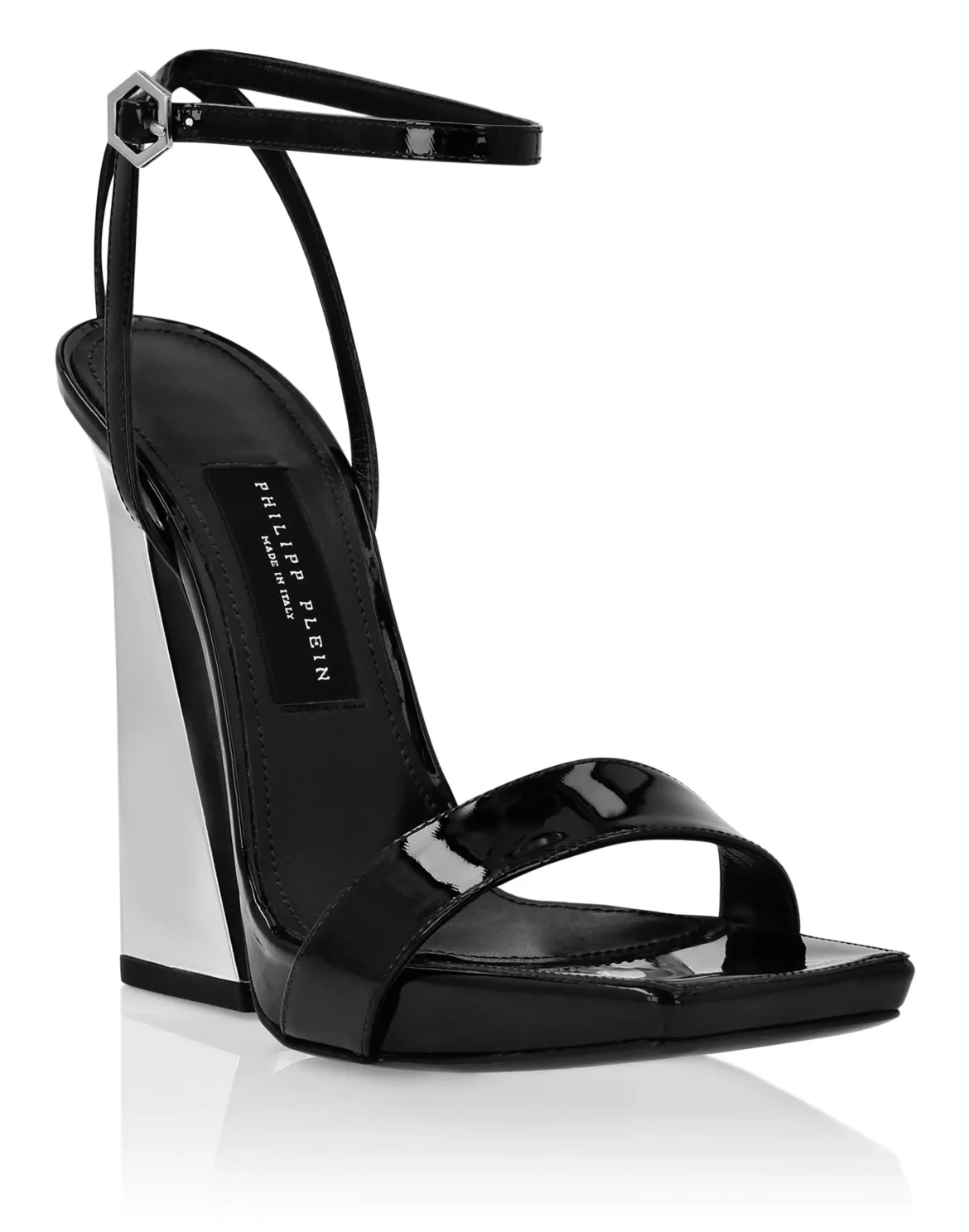 Leather Sandals High Heels, цвет: Черный