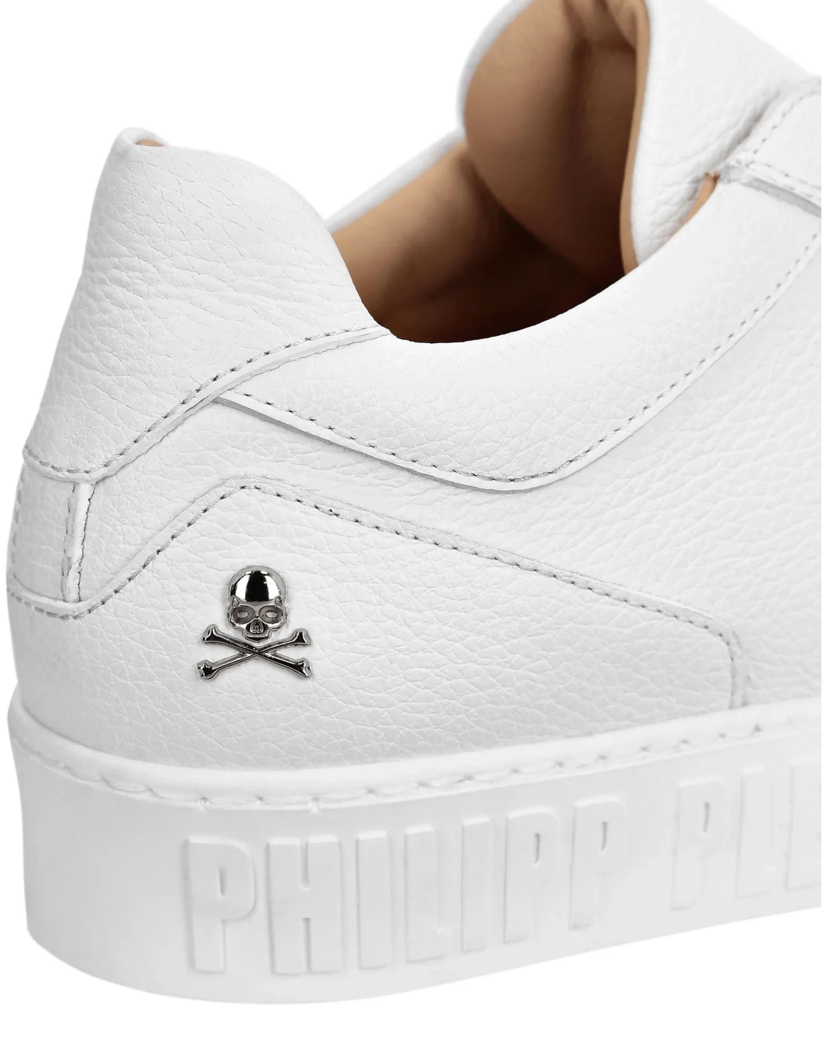 Leather Lo-Top Sneakers Brooches King Power, цвет: Белый