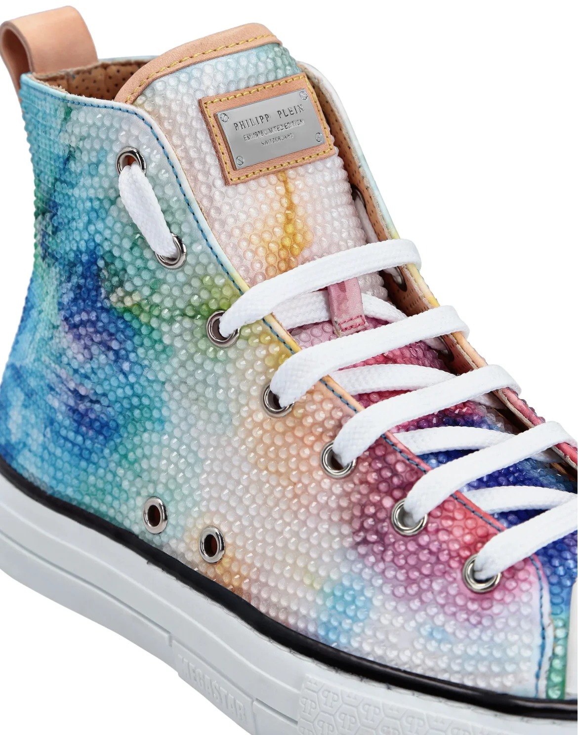 Satin Hi-Top Sneakers Tie dye, цвет: Мультиколор