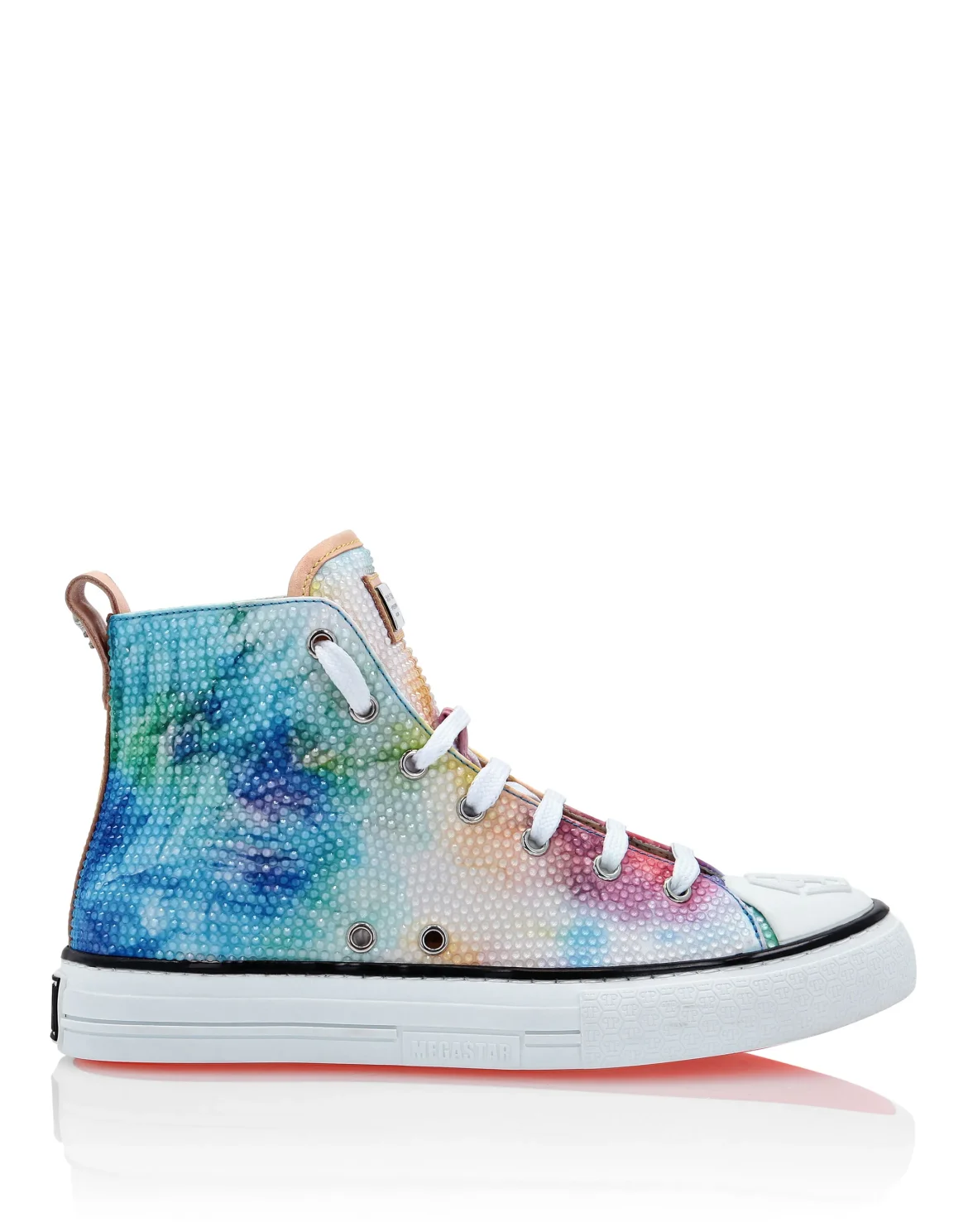 Satin Hi-Top Sneakers Tie dye, цвет: Мультиколор