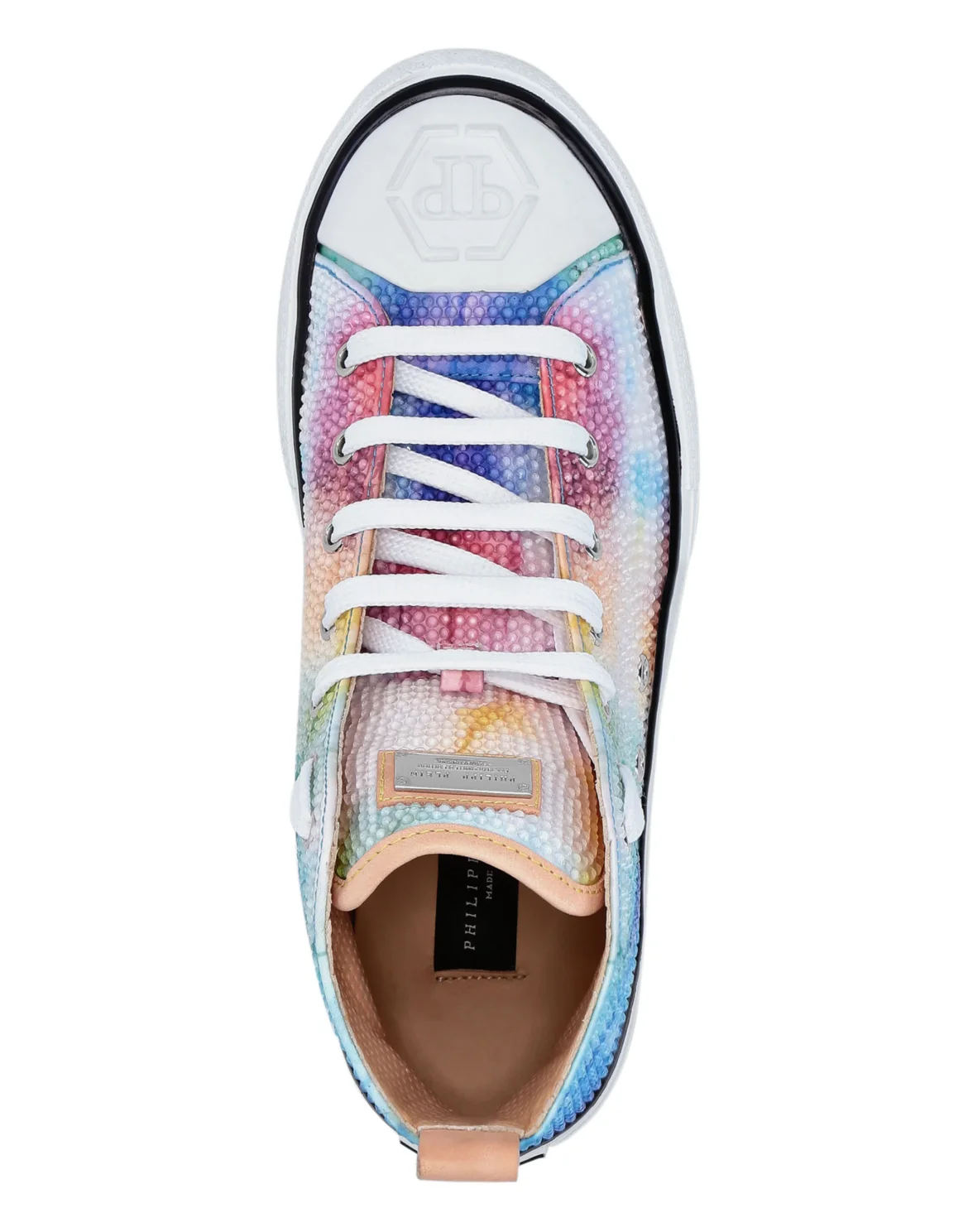 Satin Hi-Top Sneakers Tie dye, цвет: Мультиколор