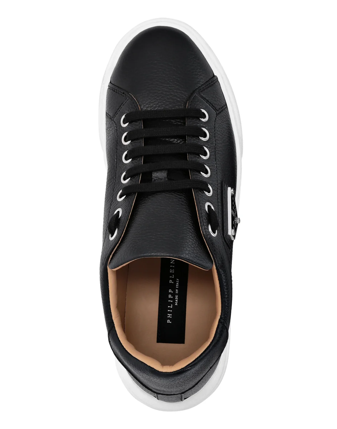 Leather Lo-Top Sneakers Iconic Plein, цвет: Черный