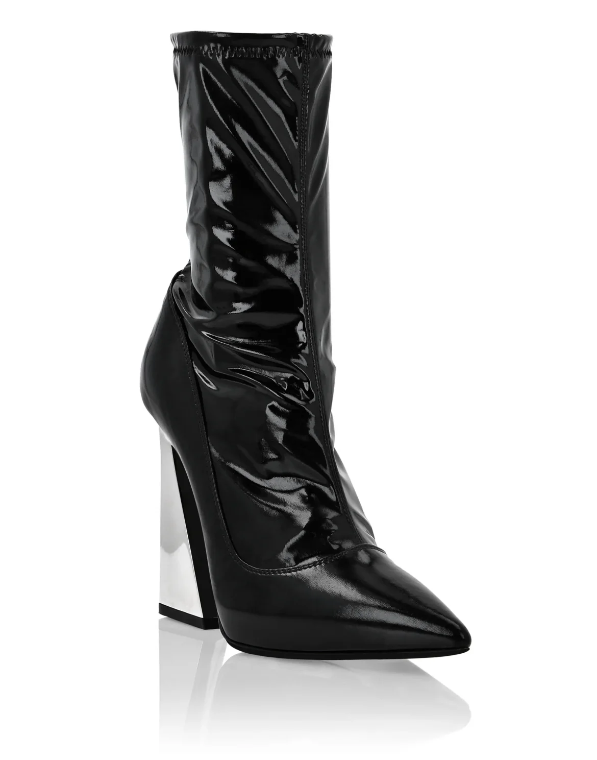 Naplak Boots High Heels Mid Iconic Plein, цвет: Черный