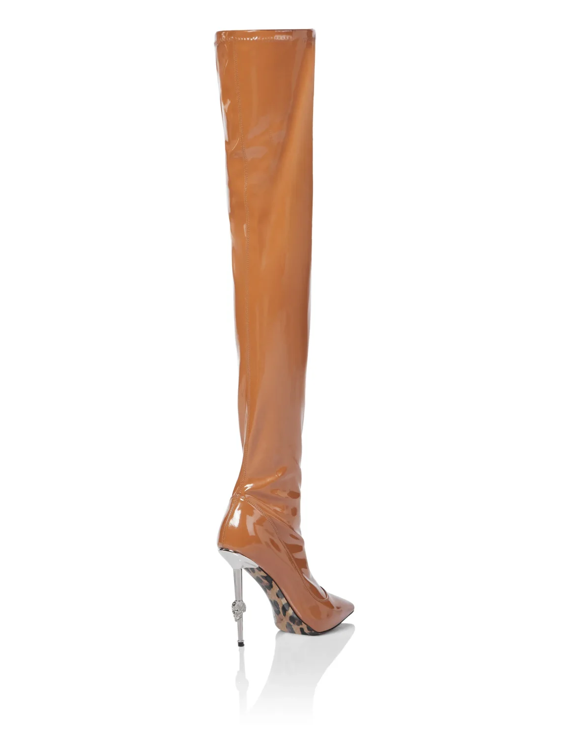 Naplak Boots Hi-Heels Overknees Iconic Plein, цвет: Коричневый