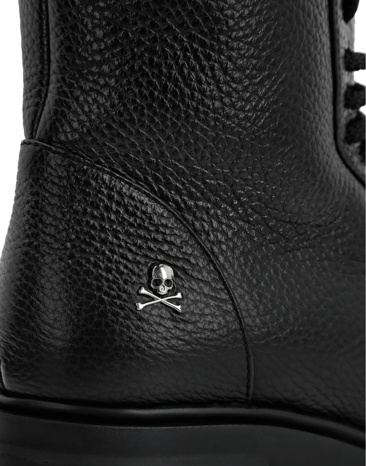 Leather Boots  with shearling inside Iconic Plein, цвет: Черный