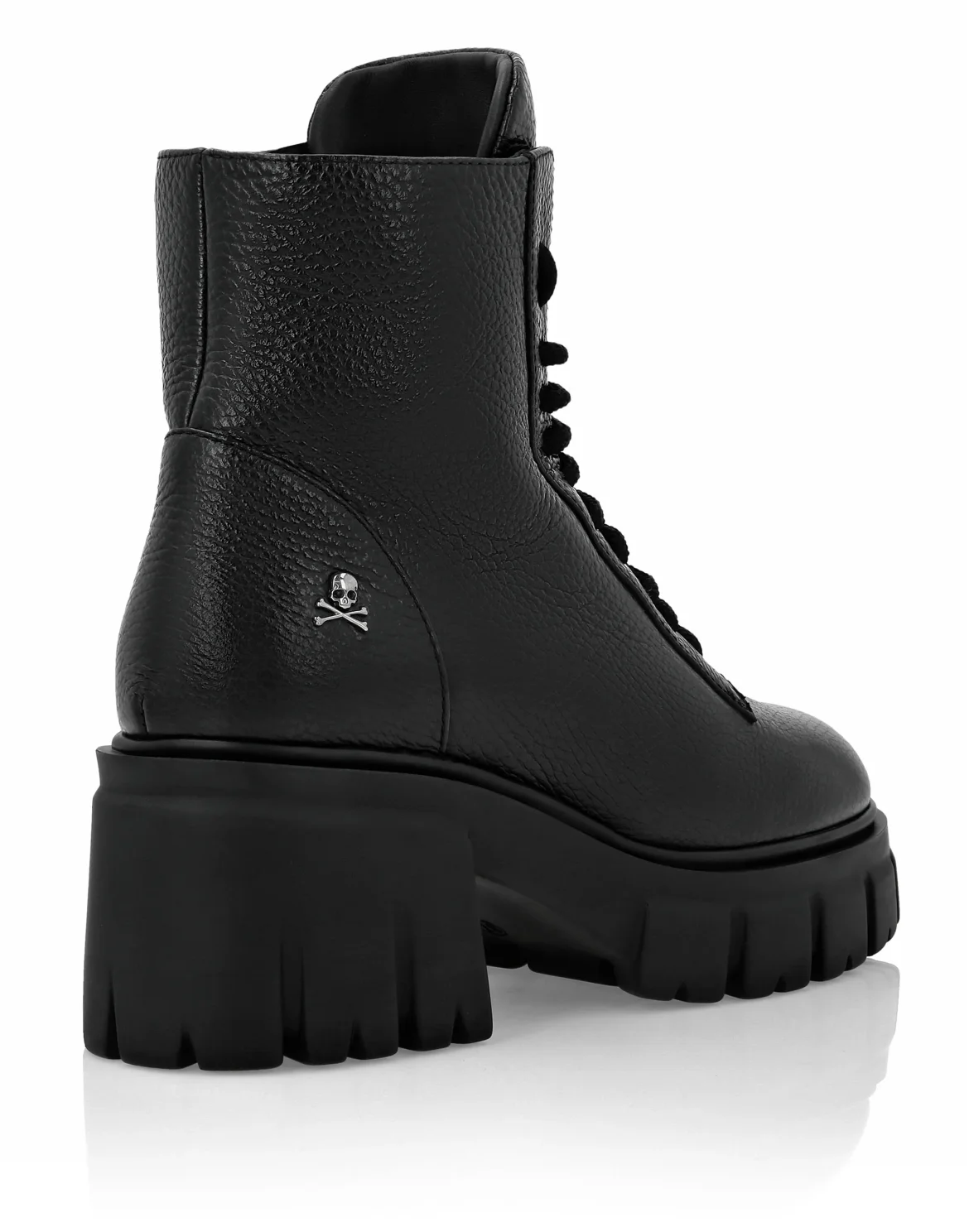 Leather Boots  with shearling inside Iconic Plein, цвет: Черный