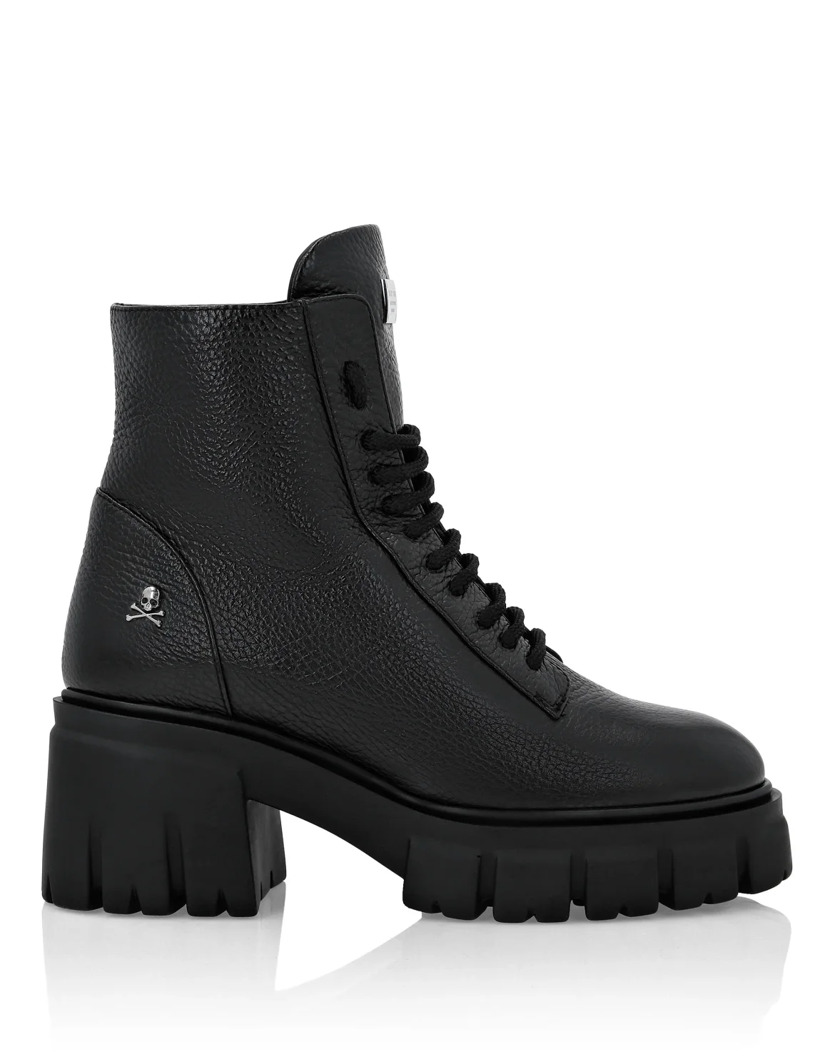 Leather Boots  with shearling inside Iconic Plein, цвет: Черный
