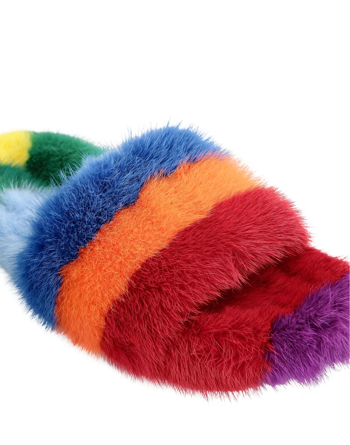 Colorful Fur Slipper  Luxury, цвет: Мультиколор
