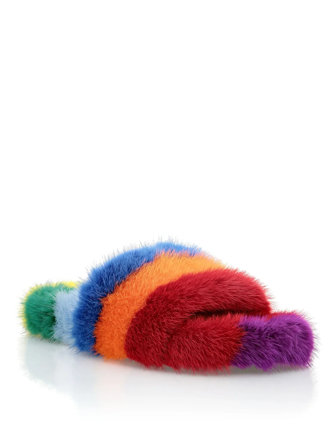 Colorful Fur Slipper  Luxury, цвет: Мультиколор