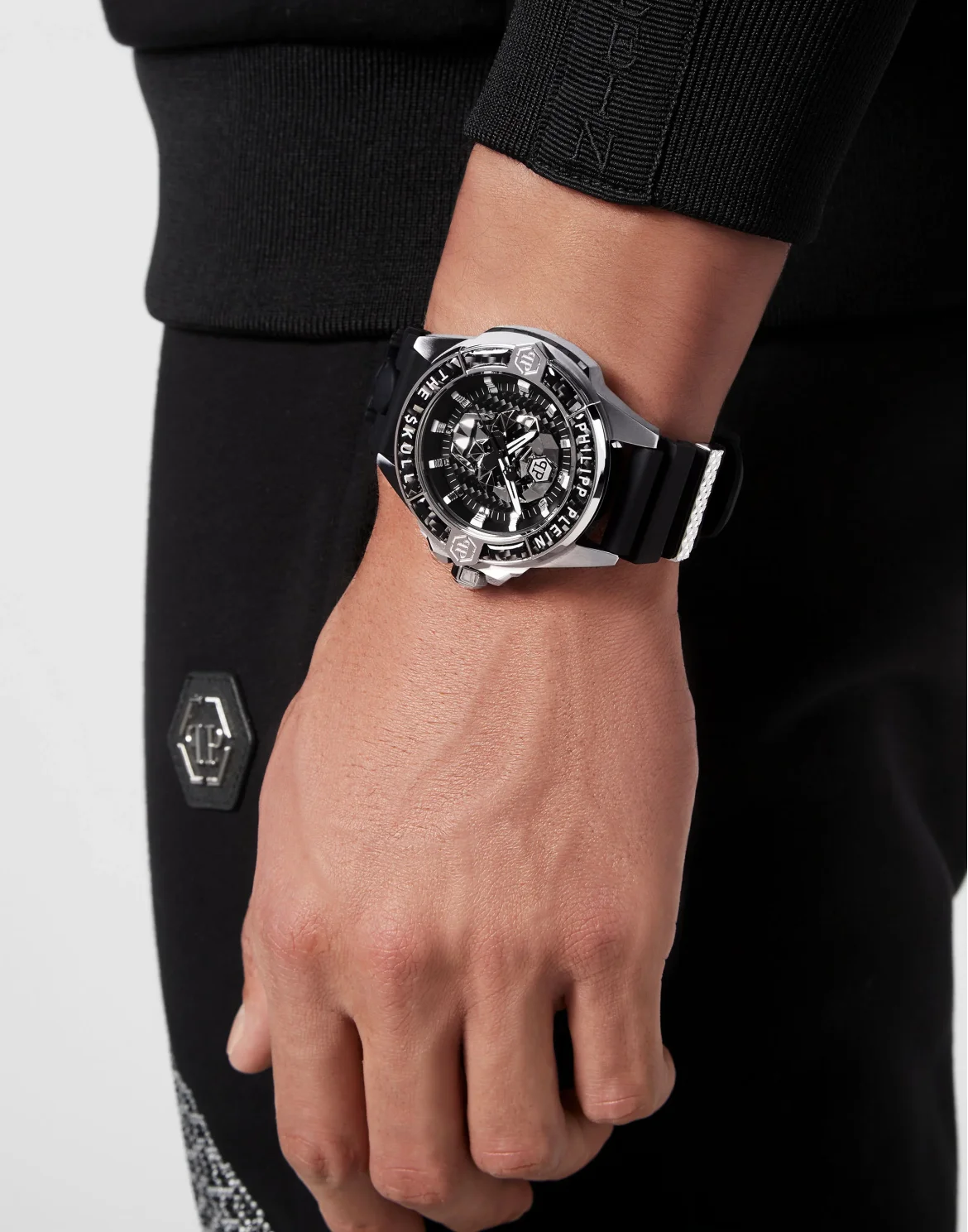 THE $KULL CARBON FIBER WATCH, цвет: Черный