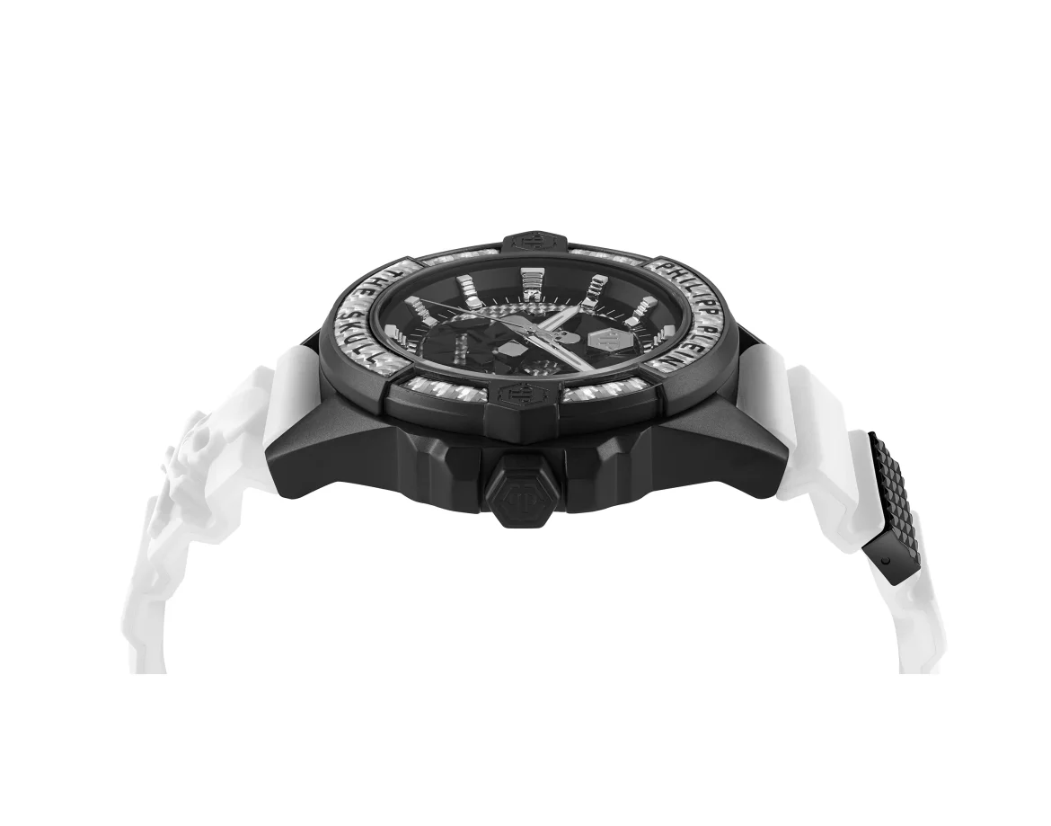THE $KULL CARBON FIBER WATCH, цвет: Белый