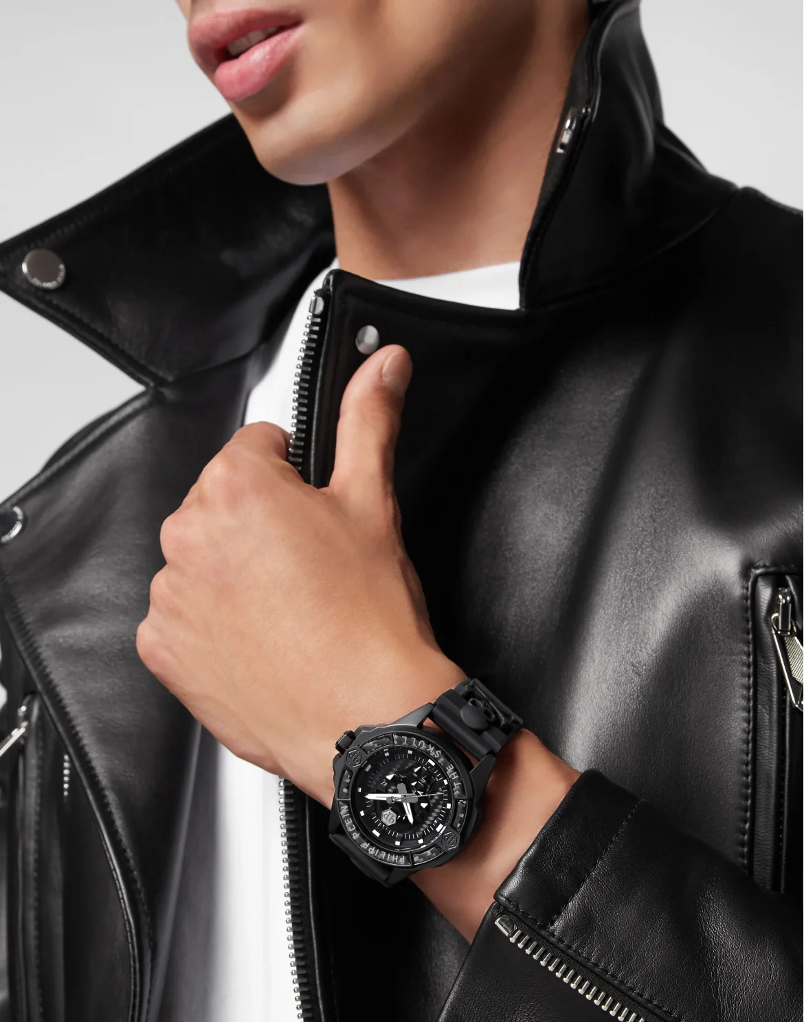 THE $KULL CARBON FIBER WATCH, цвет: Черный