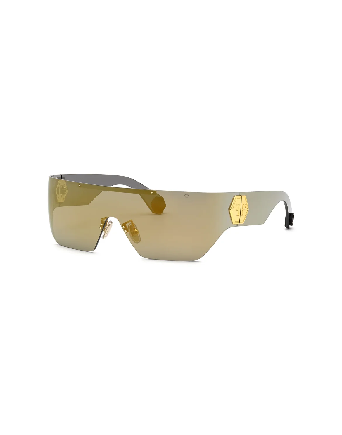 Sunglasses Shield Plein Hero Hexagon, цвет: Золотой
