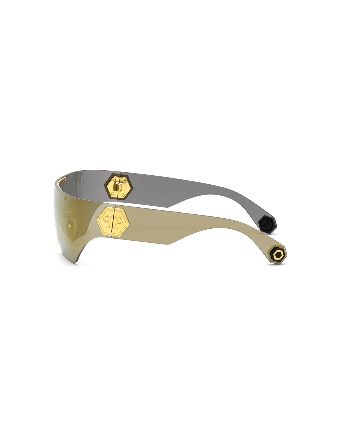 Sunglasses Shield Plein Hero Hexagon, цвет: Золотой