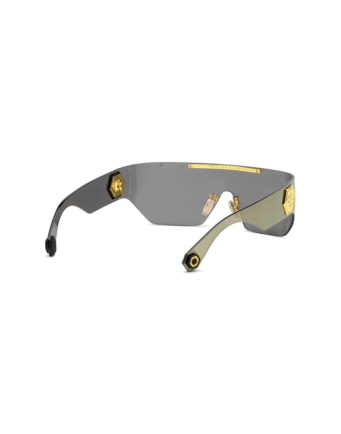 Sunglasses Shield Plein Hero Hexagon, цвет: Золотой