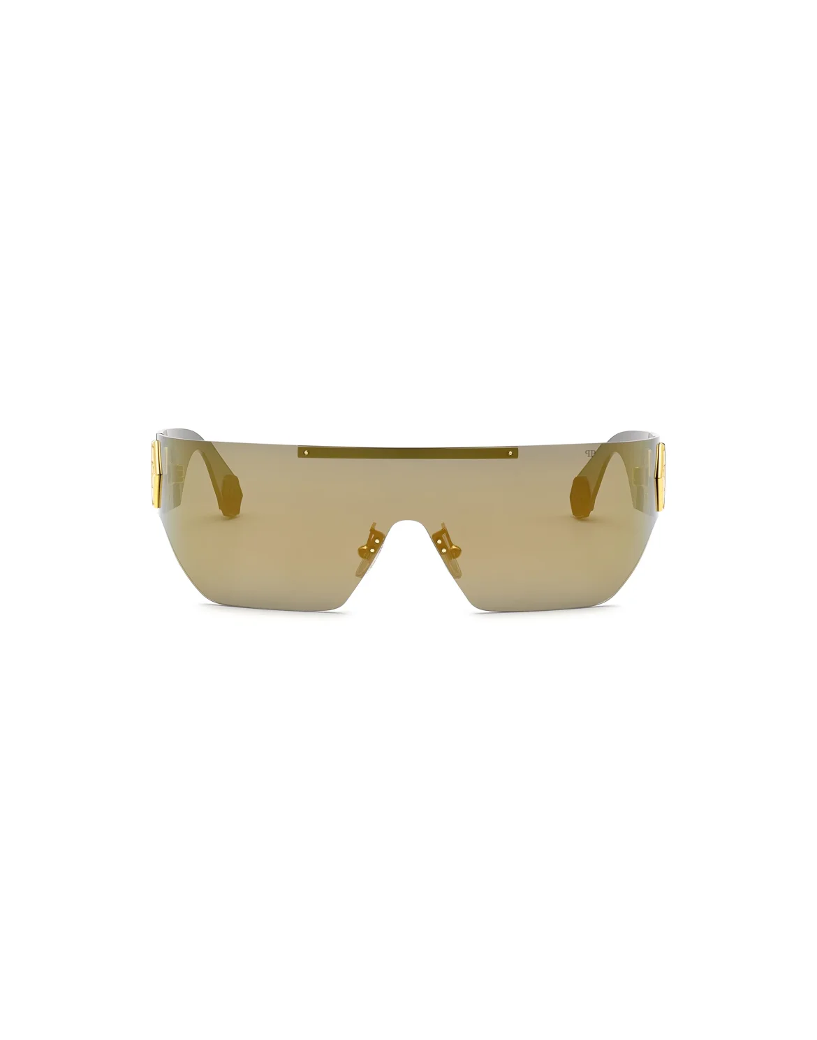 Sunglasses Shield Plein Hero Hexagon, цвет: Золотой