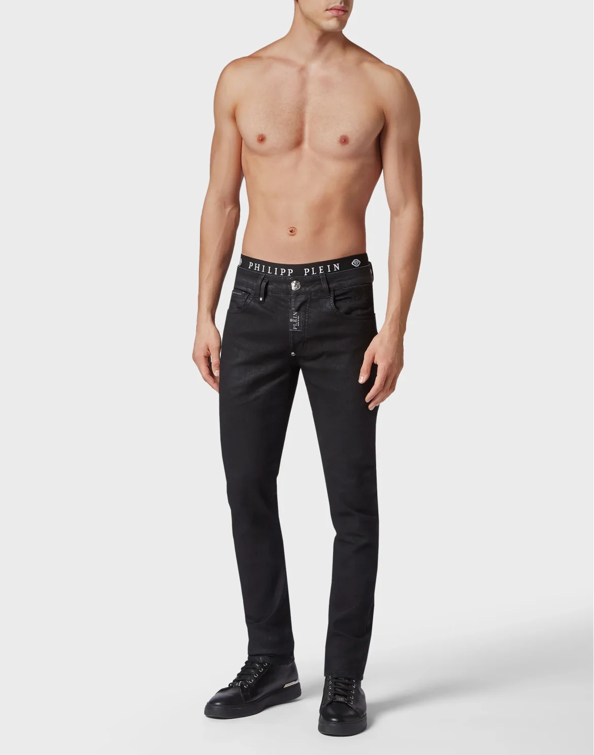 Denim Trousers Super Straight Cut Premium Skull, цвет: Черный