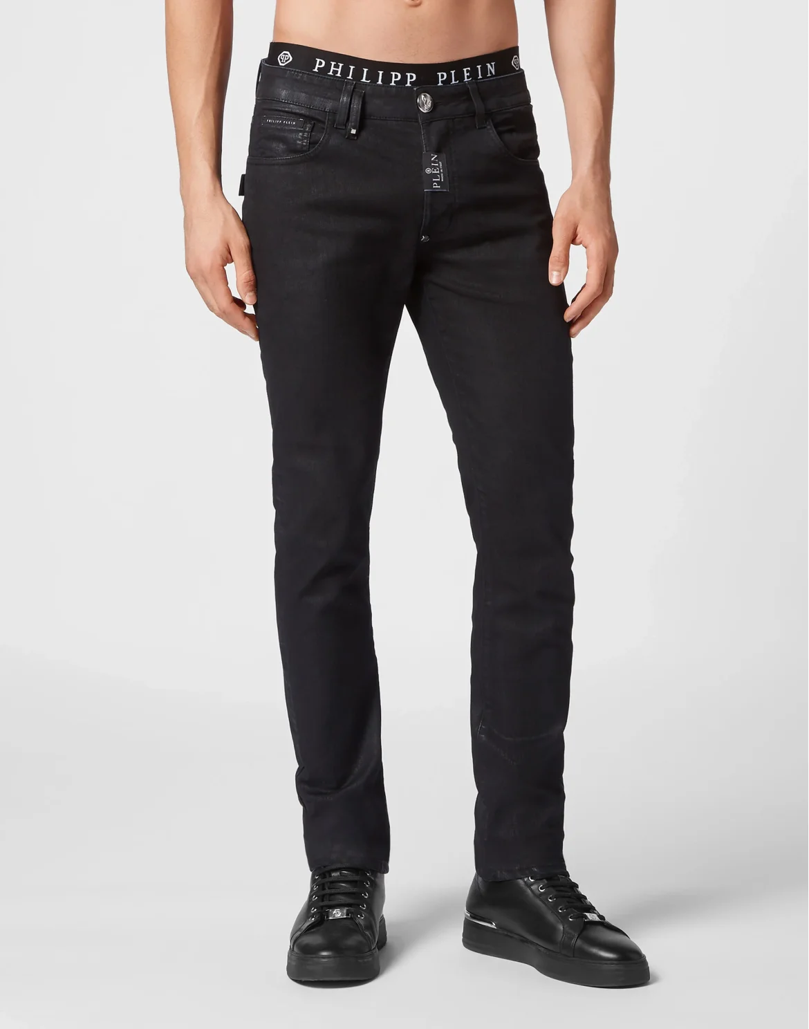 Denim Trousers Super Straight Cut Premium Skull, цвет: Черный