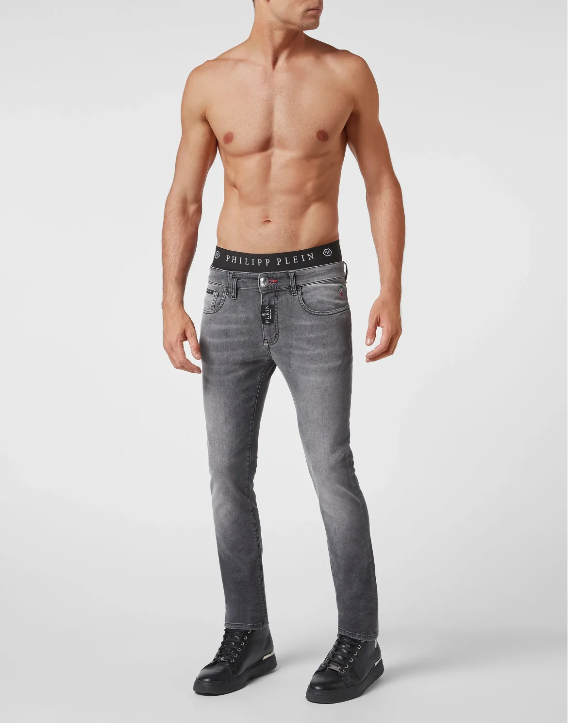 Denim Trousers Super Fit, цвет: Черный
