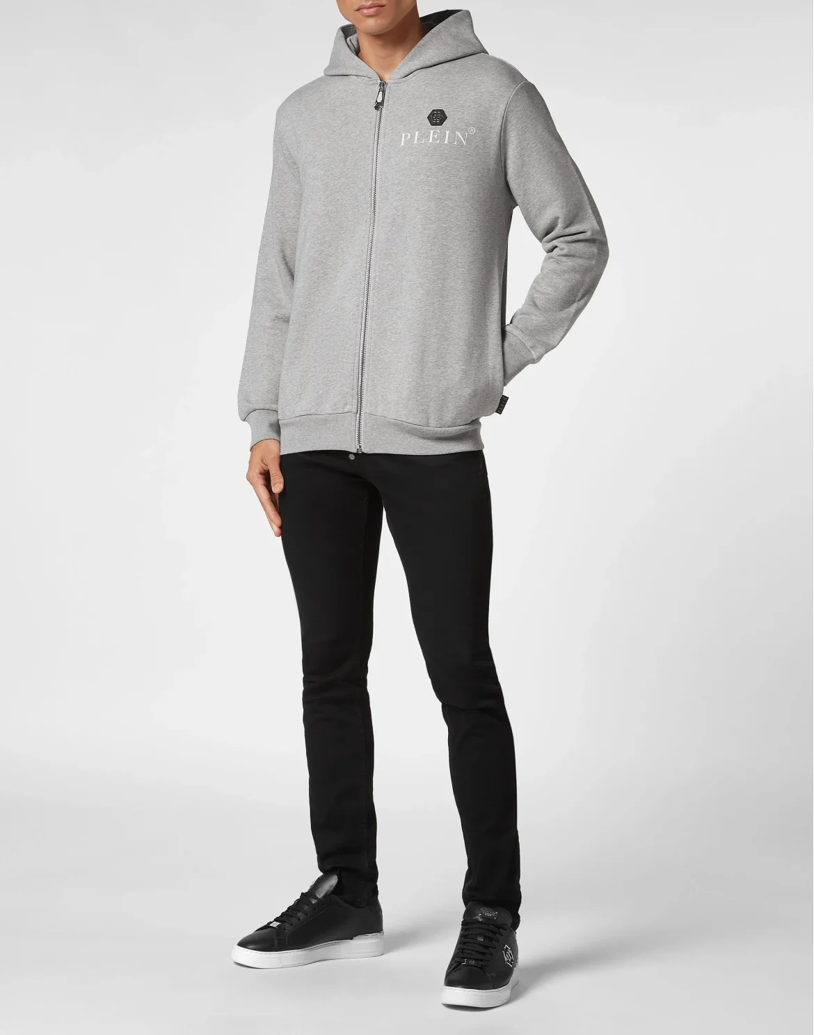 Hoodie Sweatjacket Hexagon, цвет: Серый