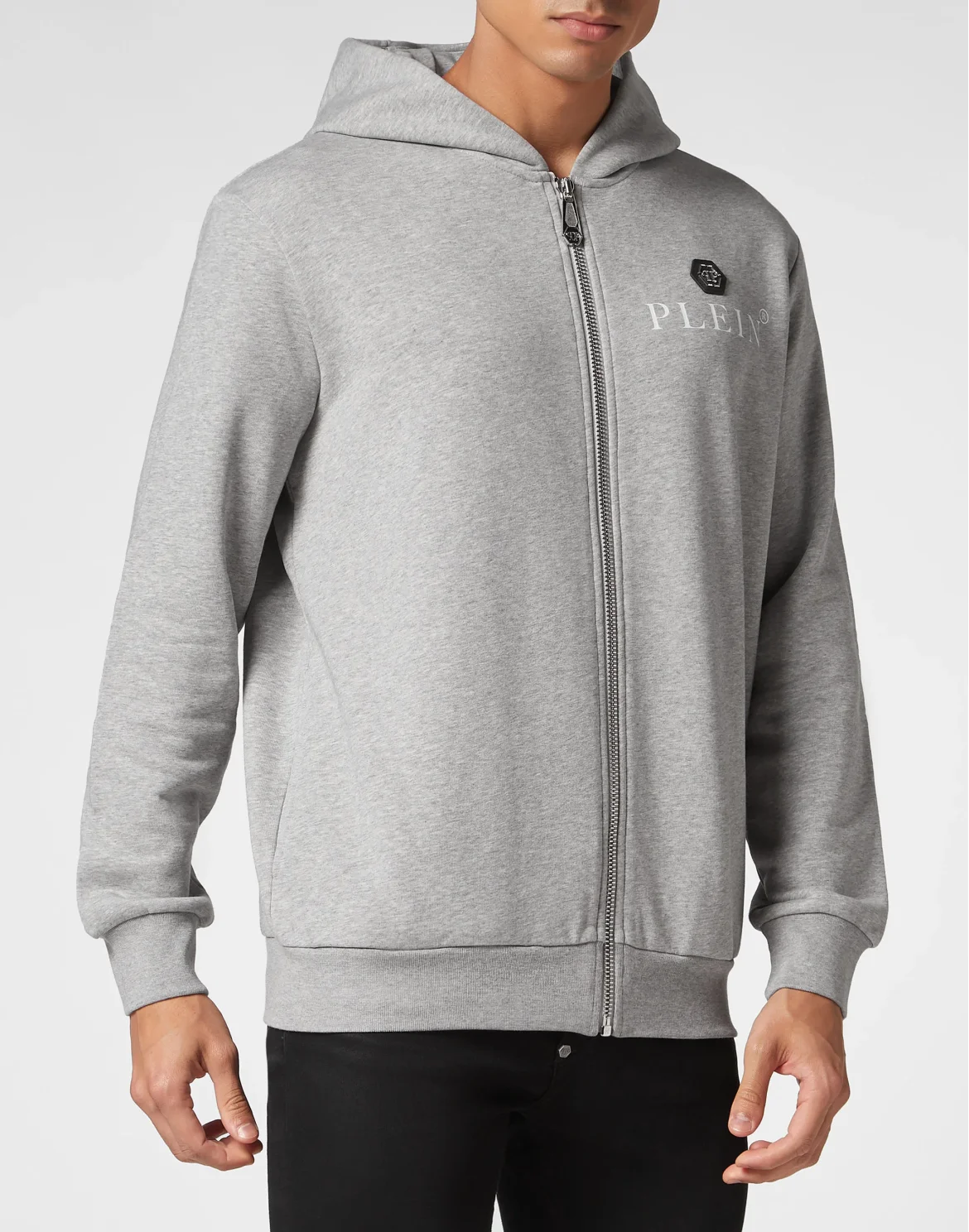 Hoodie Sweatjacket Hexagon, цвет: Серый