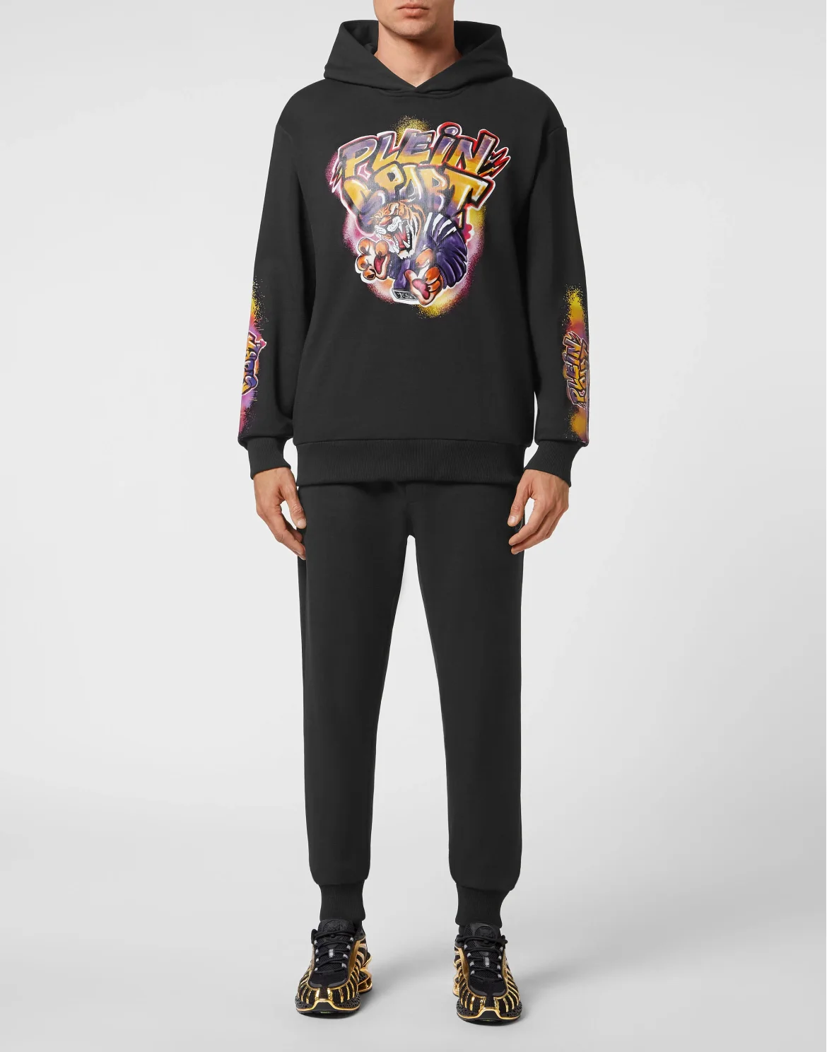 Hoodie sweatshirt Graffiti Tiger, цвет: Черный