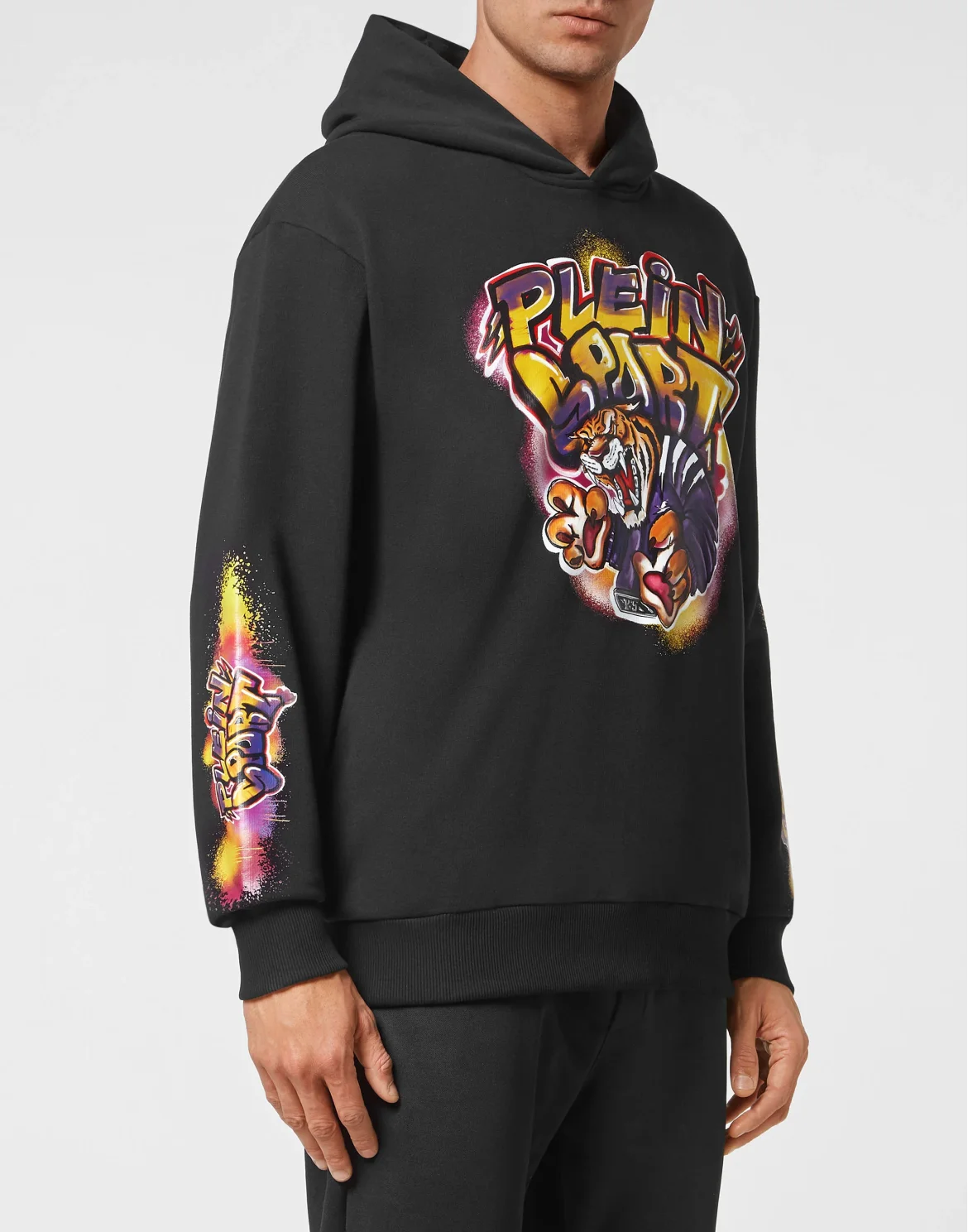 Hoodie sweatshirt Graffiti Tiger, цвет: Черный