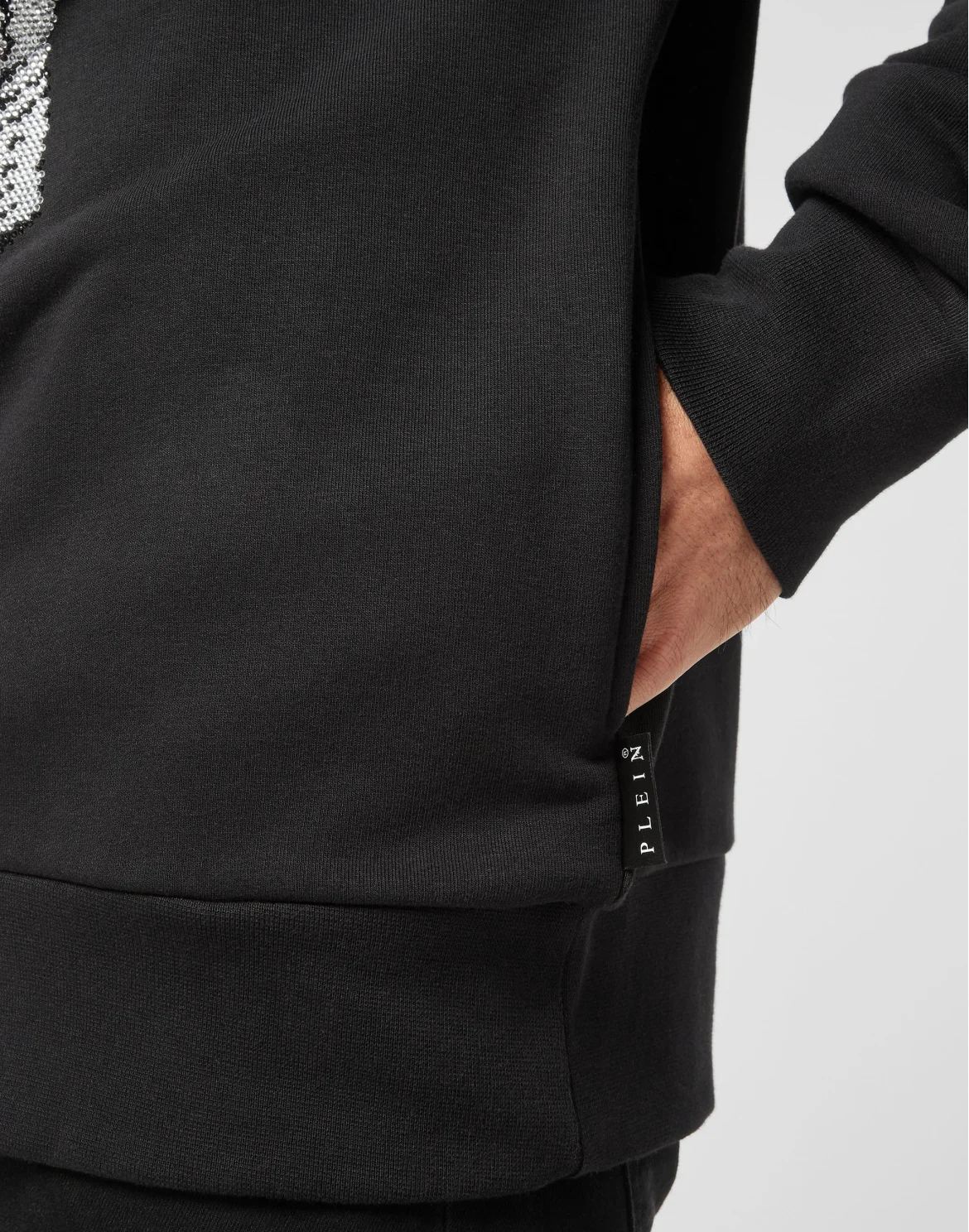 Hoodie sweatshirt Skull with Crystals, цвет: Черный