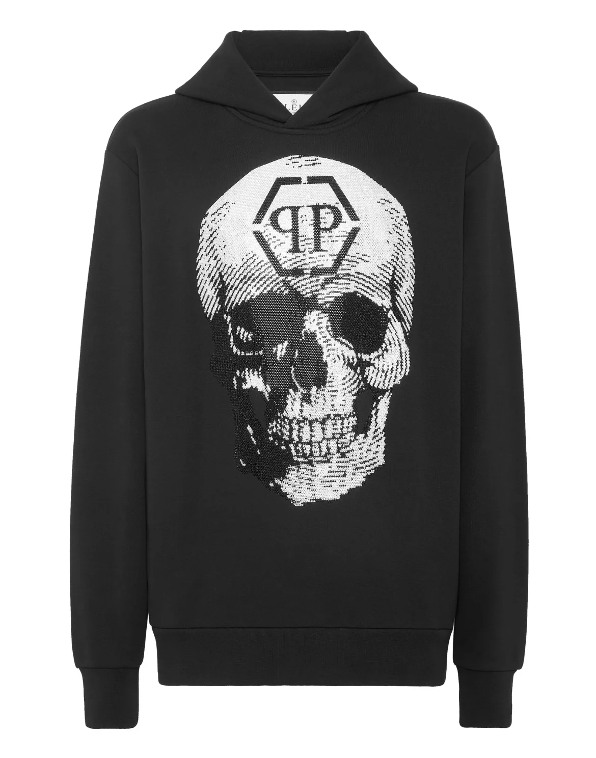 Hoodie sweatshirt Skull with Crystals, цвет: Черный