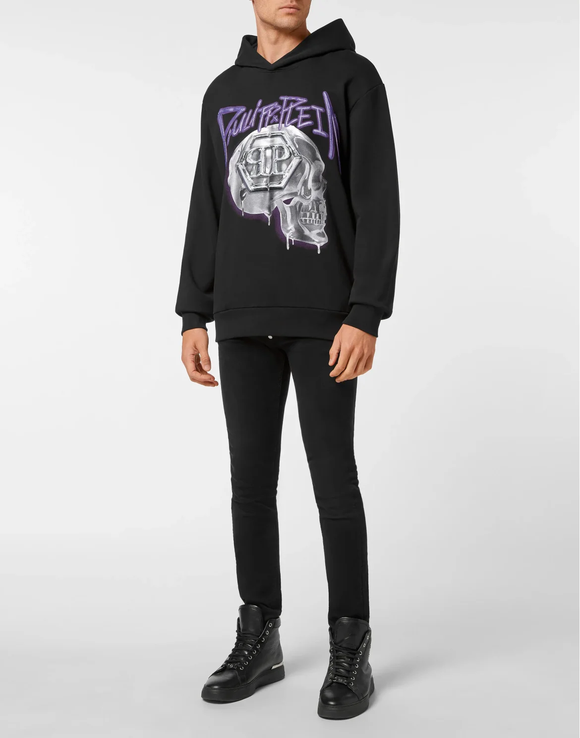 Hoodie Sweatshirt Skull, цвет: Черный