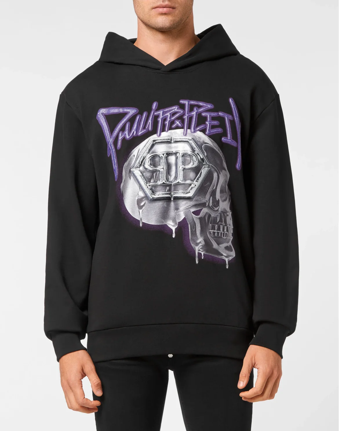 Hoodie Sweatshirt Skull, цвет: Черный