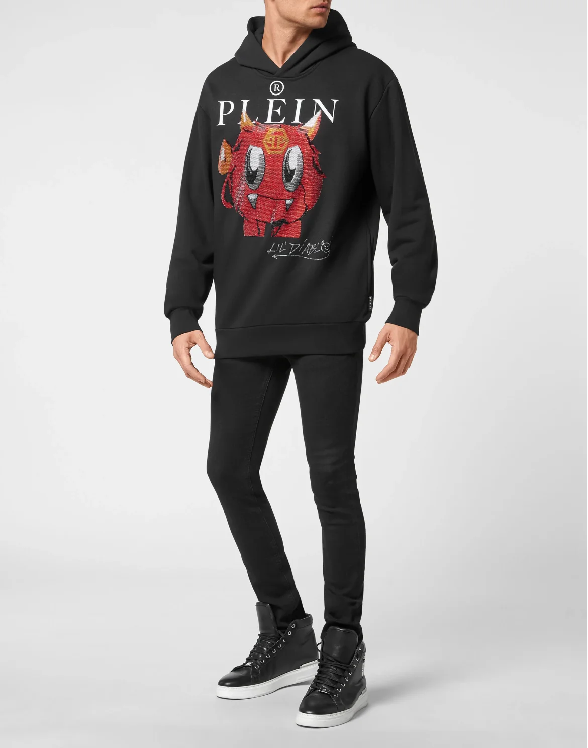 Hoodie sweatshirt Monsters with Crystals, цвет: Черный
