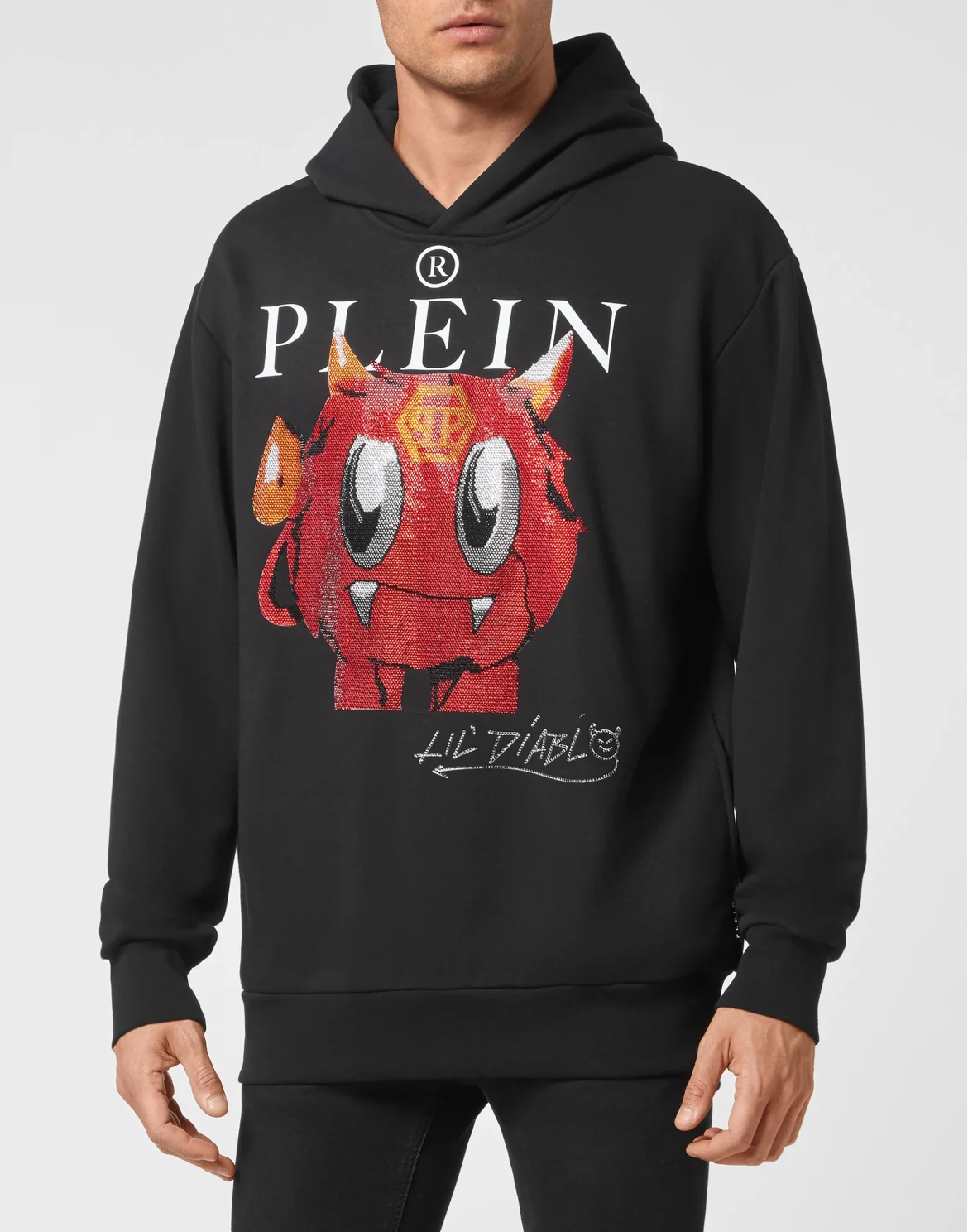 Hoodie sweatshirt Monsters with Crystals, цвет: Черный