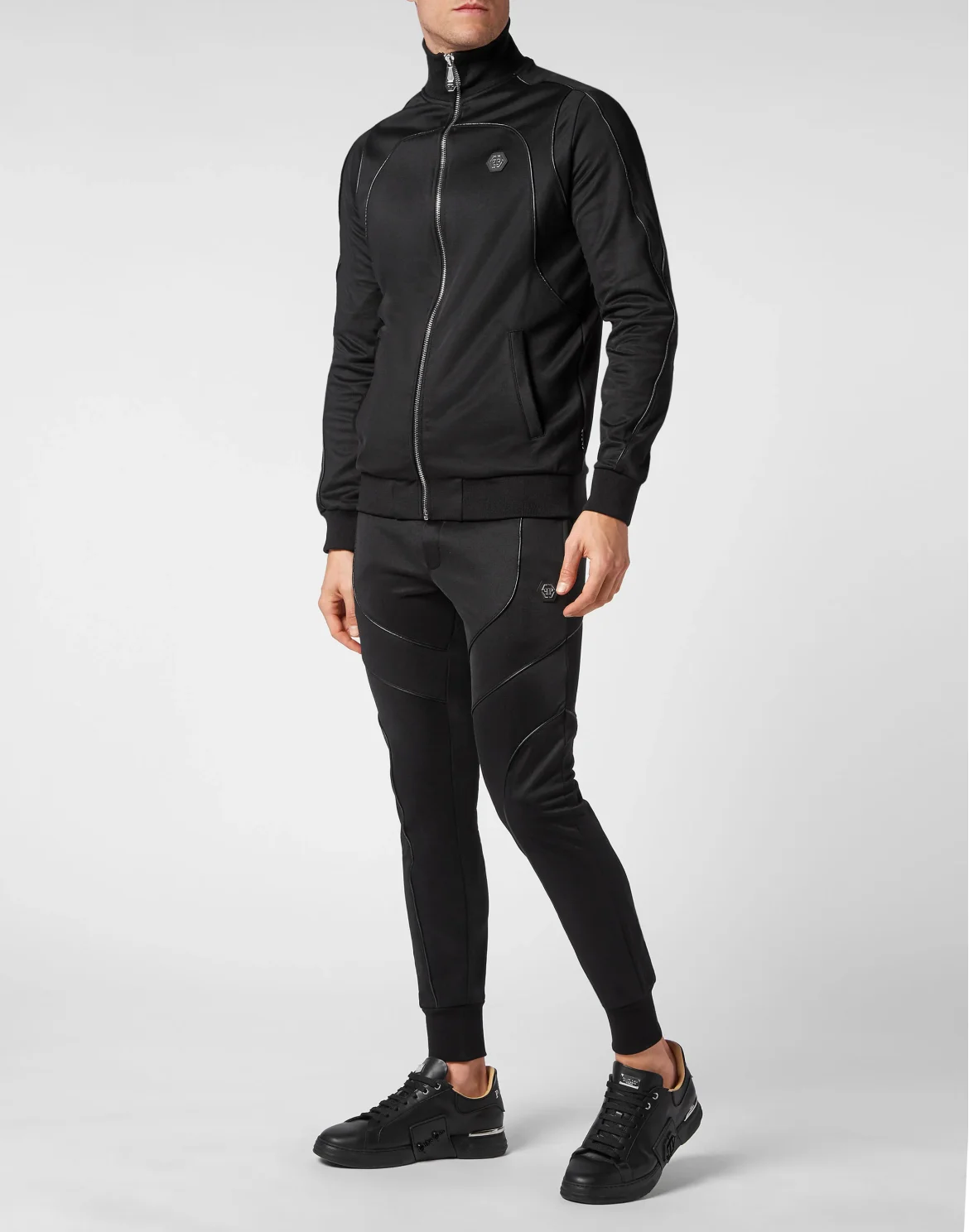 Jogging Tracksuit: Top/Trousers Skull&Bones, цвет: Черный