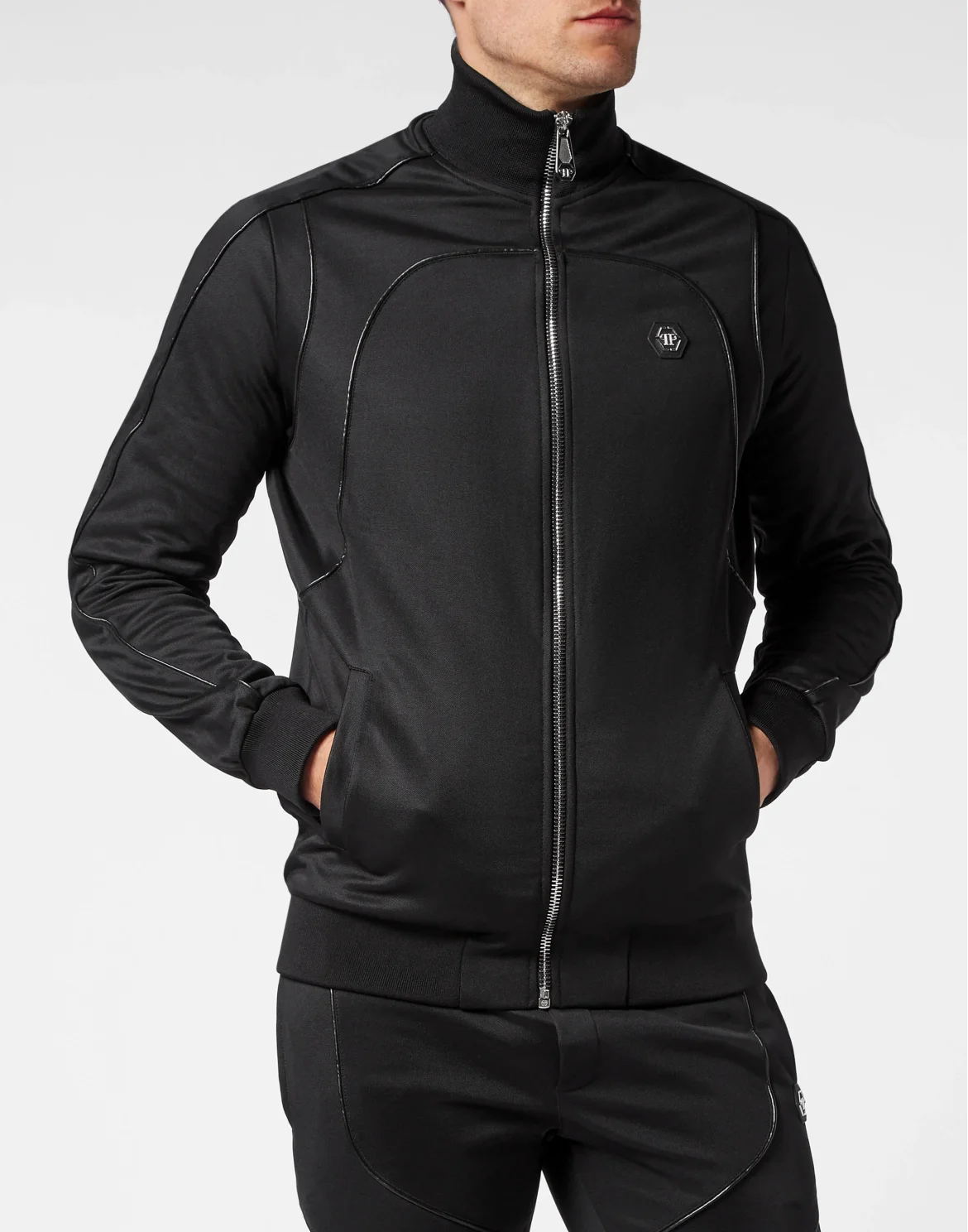 Jogging Tracksuit: Top/Trousers Skull&Bones, цвет: Черный