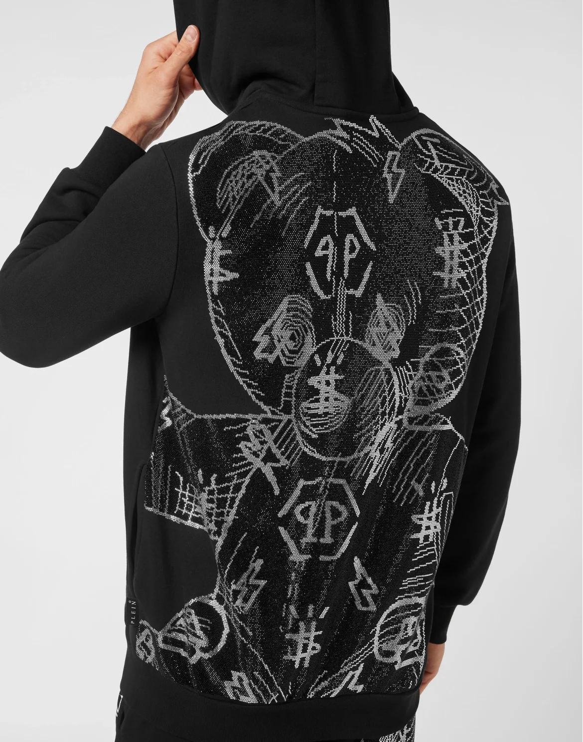 Jogging Tracksuit: Hoodie/Trousers Teddy Bear with Crystals, цвет: Черный