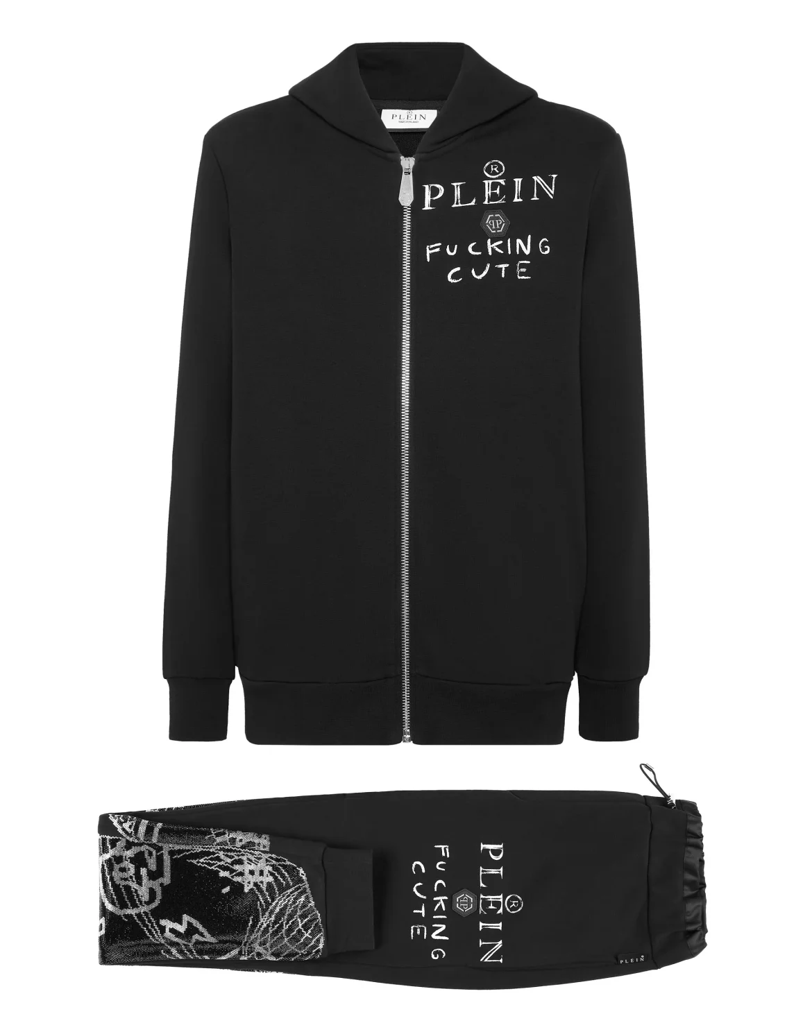 Jogging Tracksuit: Hoodie/Trousers Teddy Bear with Crystals, цвет: Черный
