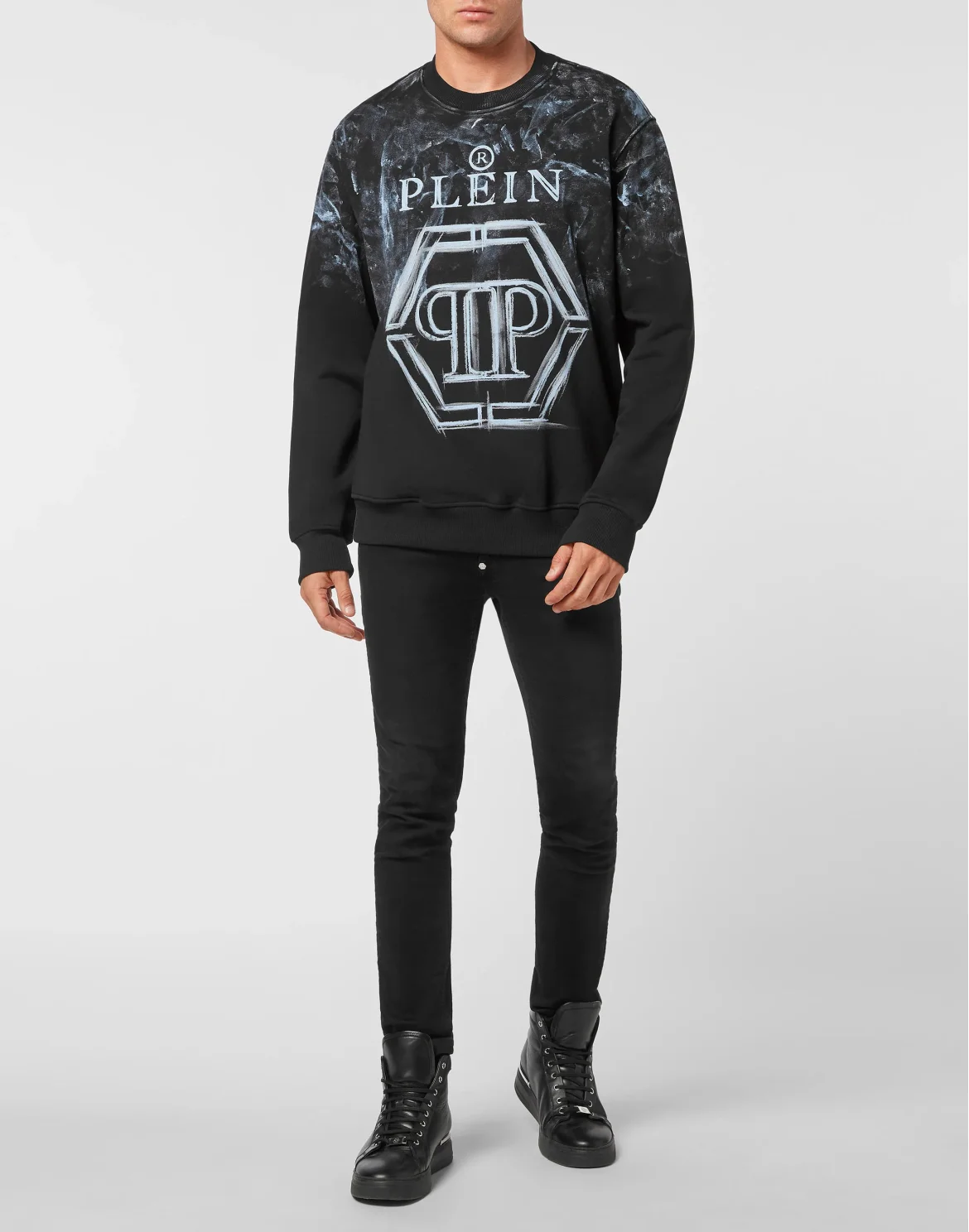 Sweatshirt LS Hexagon, цвет: Черный